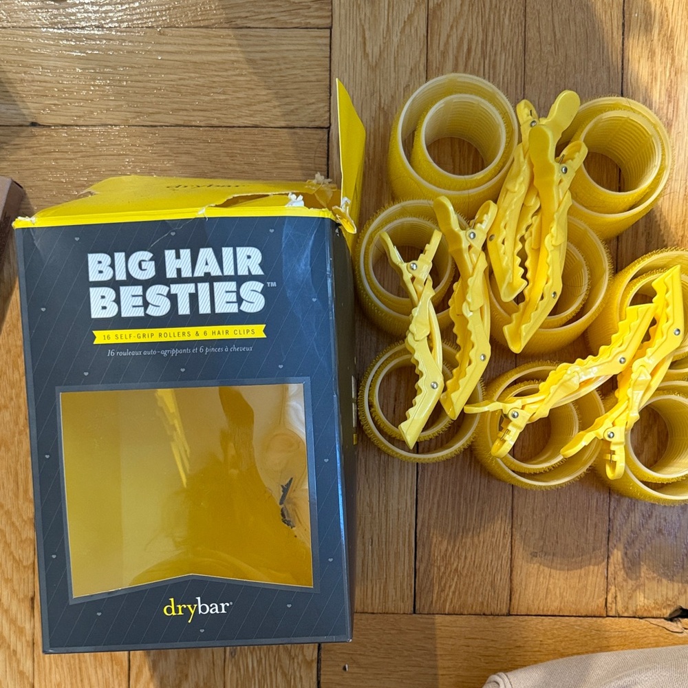 Drybar Yellow Hair Rollers and Clips Set